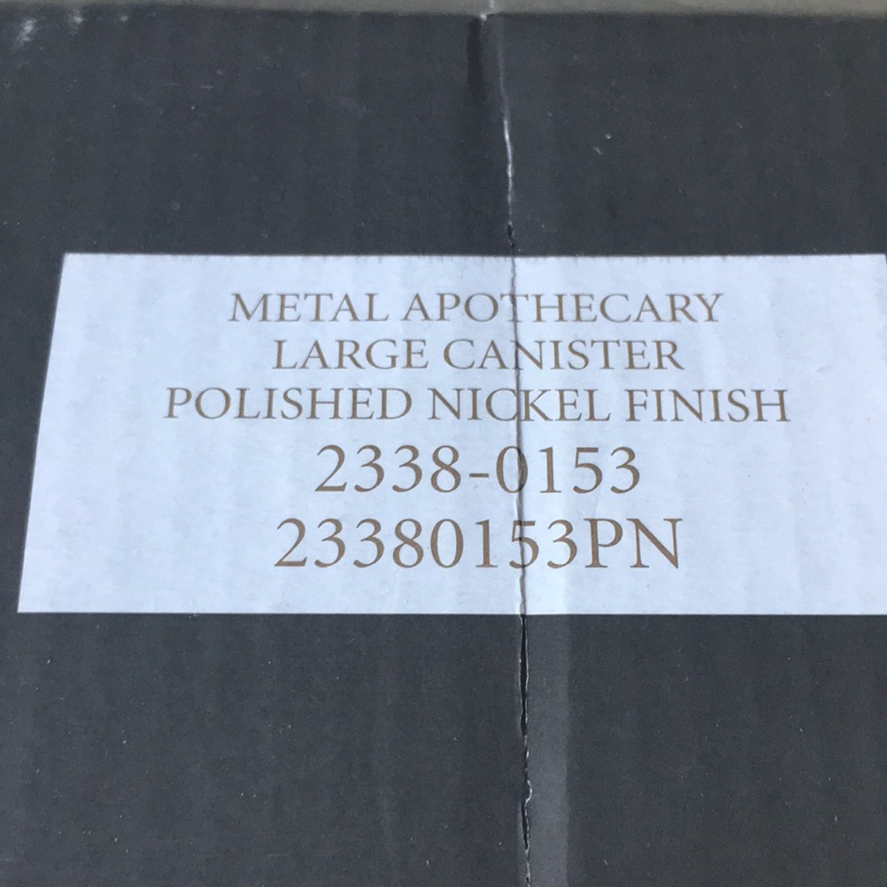 Restoration Hardware Metal Apothecary Canister - Picture 5 of 5